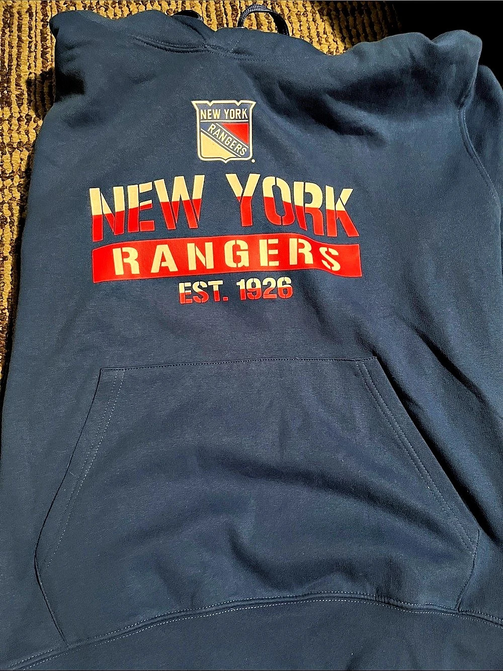 New York Rangers Men's Graphic Hoodie in Blue & Red Like New
